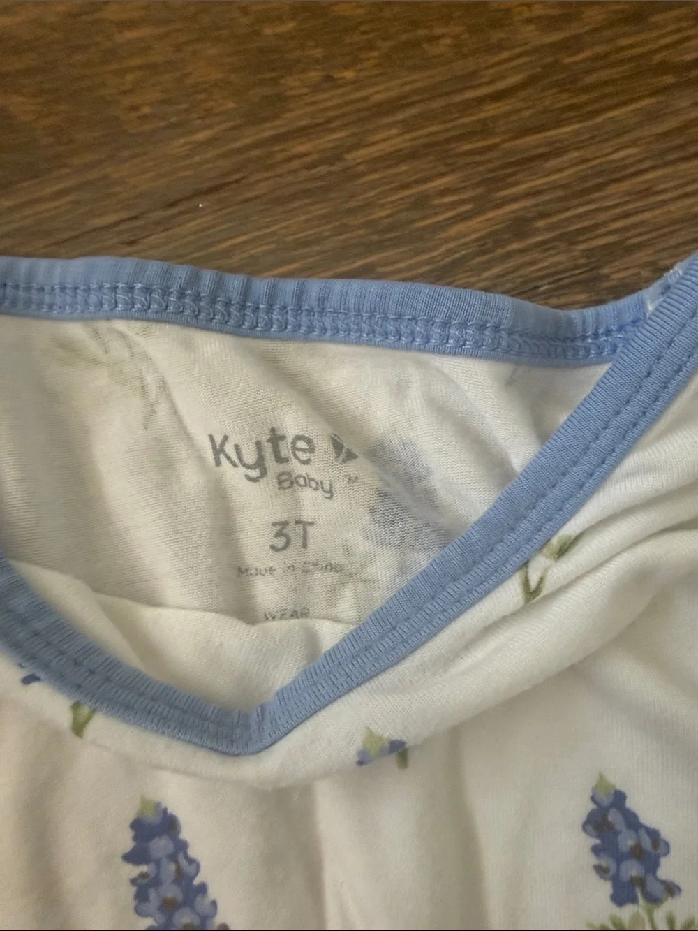 Kyte Baby Blue Bonnets Kids Pajama Set - Long Sleeve Top & Pants